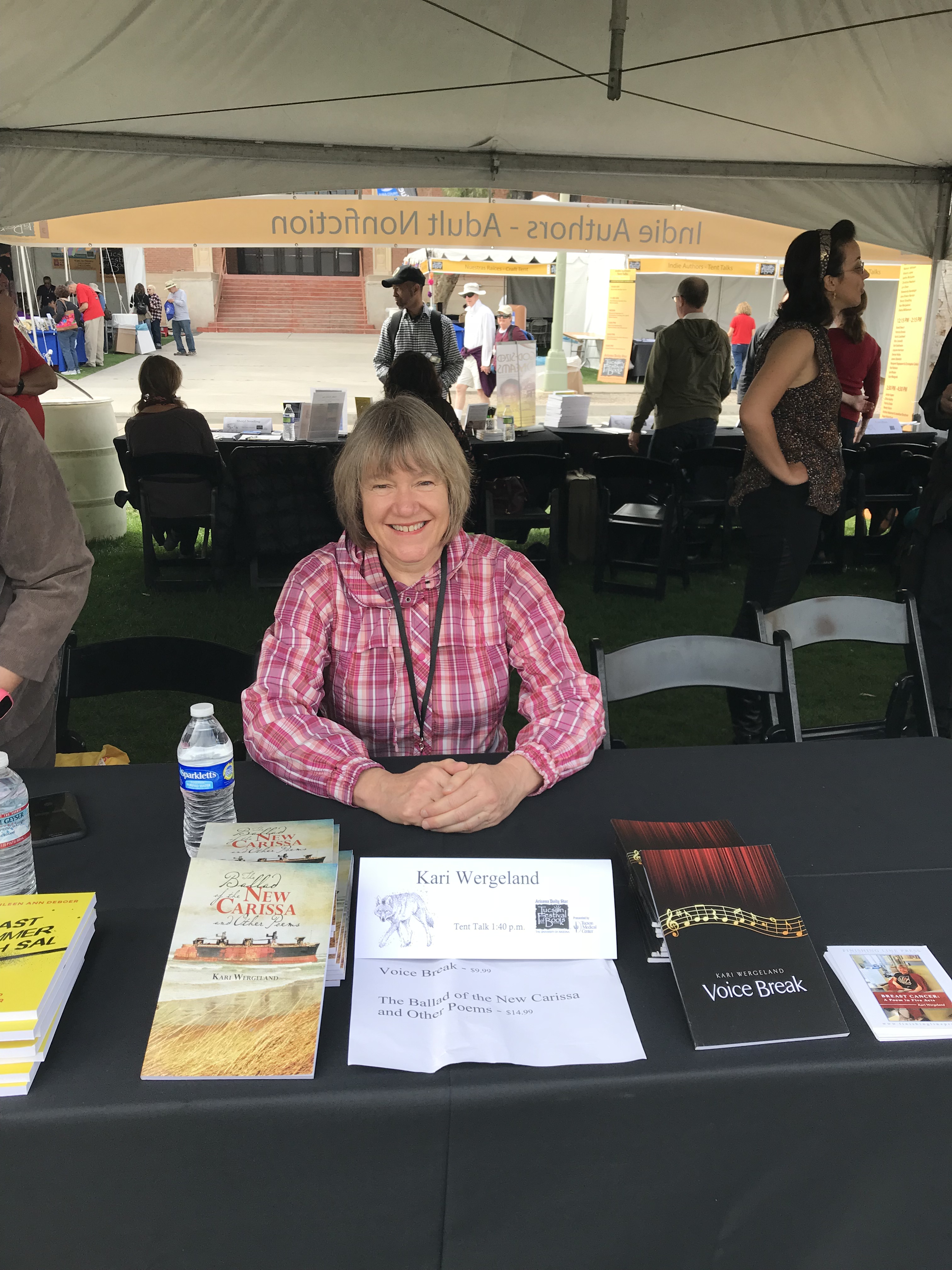 Promoting my work at the Tucson Festival of Books